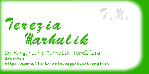 terezia marhulik business card